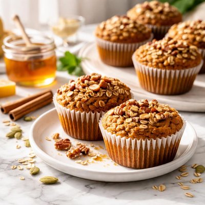 Image of Moist Pumpkin Oatmeal Muffins