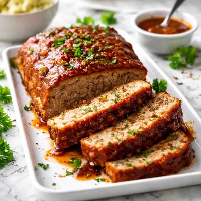 Image of Moist Turkey Meatloaf with Sauce