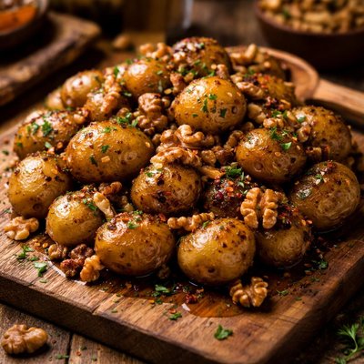 Image of Molasses New Potatoes with Walnuts