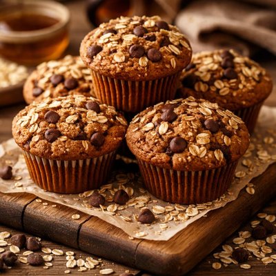 Image of Molasses Oatmeal Chocolate Chip Muffins