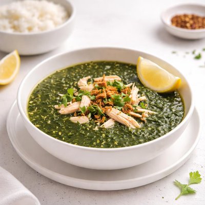 Image of Whole30 Molokhia Soup