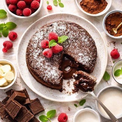 Image of Molten Flourless Chocolate Cake