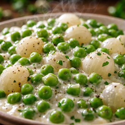 Image of Momma Dips Creamed Peas with Pearl Onions