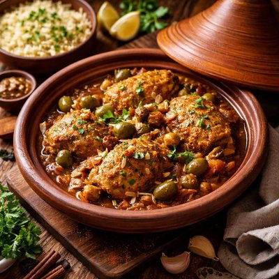 Image of Moorish Moroccan Chicken Tagine
