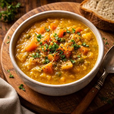 Image of Moosewood Golden Split Pea and Sweet Potato Soup