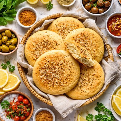 Image of Whole30 Moroccan Bread (Khobz)