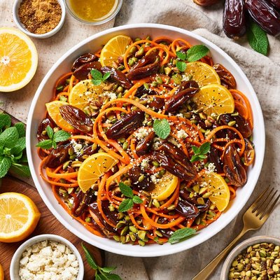 Image of Moroccan Carrot Salad with Oranges and Medjool Dates