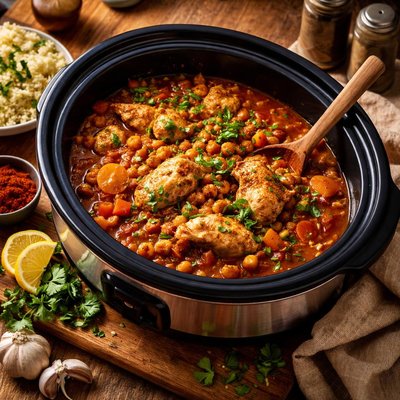 Image of Moroccan Chicken Stew Crock Pot