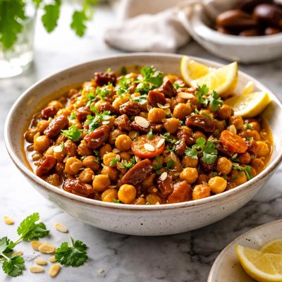 Image of Moroccan Chickpeas with Carrot and Dates