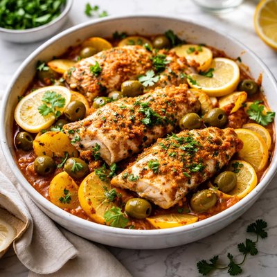 Image of Moroccan Fish and Potatoes