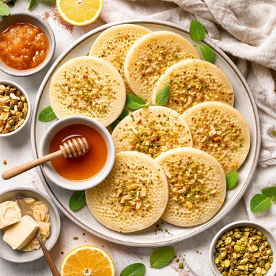 Image of Moroccan Honeycomb Pancakes Beghrir