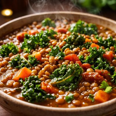 Image of Moroccan Lentil and Kale Stew