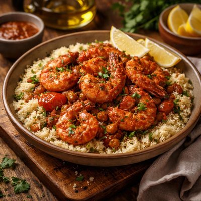 Image of Moroccan Prawns with Couscous