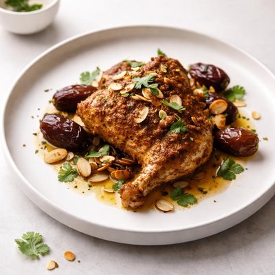 Image of Moroccan Spiced Chicken with Almonds and Dates