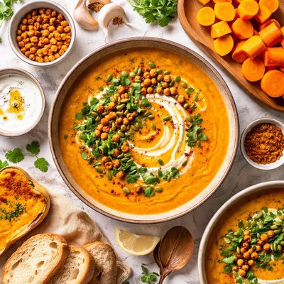 Image of Moroccan Spiced Squash and Carrot Soup