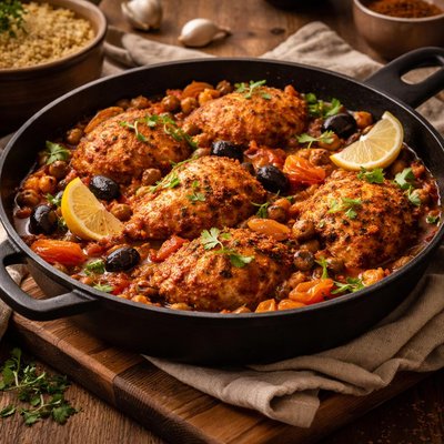 Image of Moroccan Style Chicken Skillet