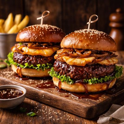 Image of Mouth Watering Teriyaki Burgers