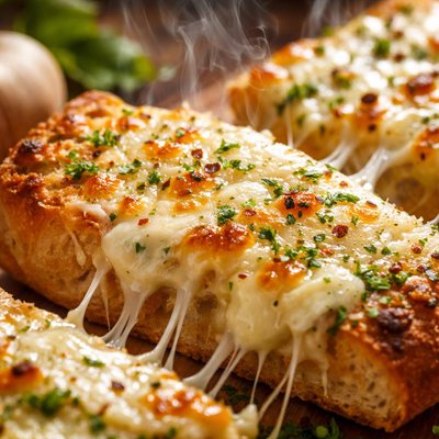 Image of Mozzarella and Parmesan Garlic Bread