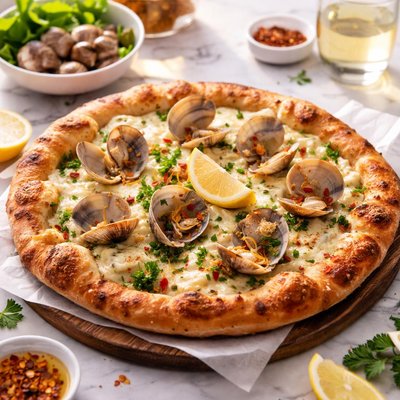 Image of Mozzarella Clam Pizza