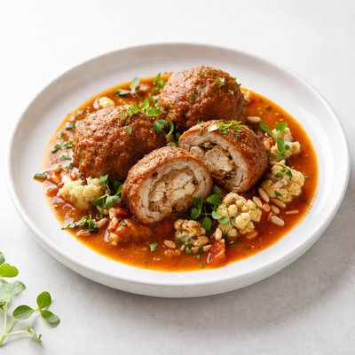 Image of Mubattan Bruklu Cauliflower Stuffed Meatball Ragout