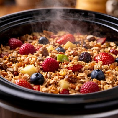 Image of Muesli in a Slow Cooker Crock Pot
