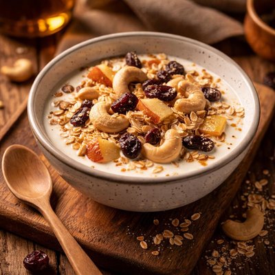 Image of Muesli with Yogurt and Cashews