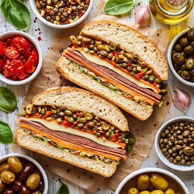 Image of Vegan Muffaletta Sandwich