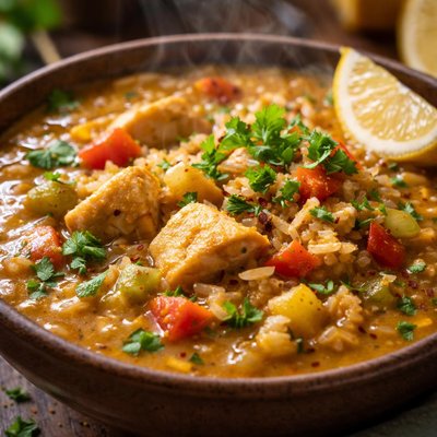 Image of Mulligatawny Soup with Pliaf