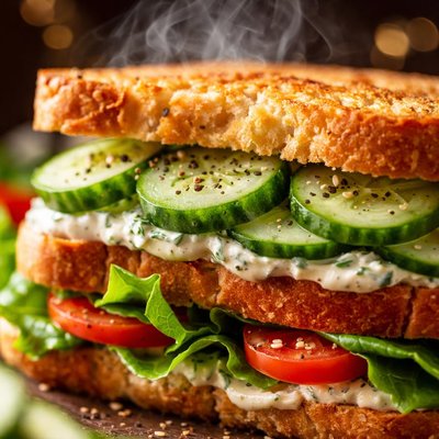 Image of Munchy Cucumber Sandwich