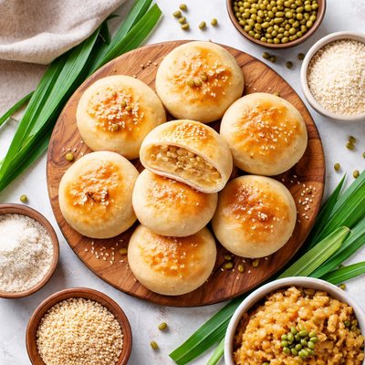 Image of Mung Bean Hopia Filipino Chinese Pastry