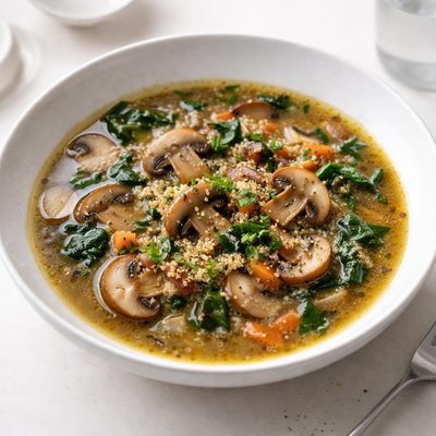 Image of Mushroom and Quinoa Soup