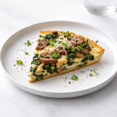 Image of Mushroom and Spinach Frittata with Smoked Gouda