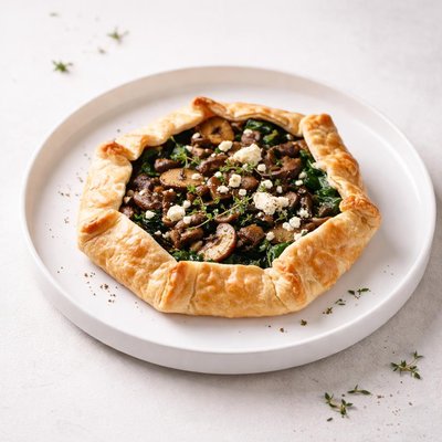 Image of Mushroom and Spinach Galette
