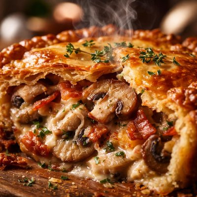Image of Mushroom Bacon Pie
