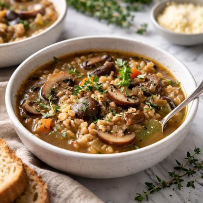 Image of Mushroom Barley Soup Ww