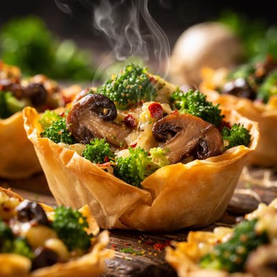 Image of Mushroom Broccoli Cups