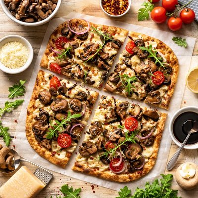 Image of Mushroom Flatout Pizza