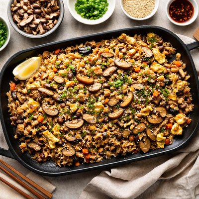 Image of Mushroom Fried Rice Teppanyaki Style