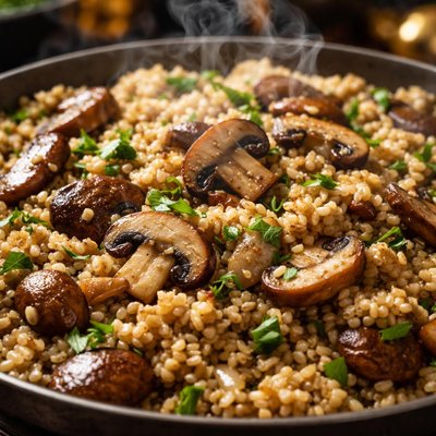 Image of Mushroom Millet Pilaf