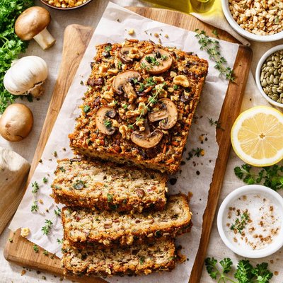 Image of Mushroom Nut Loaf Gluten Free