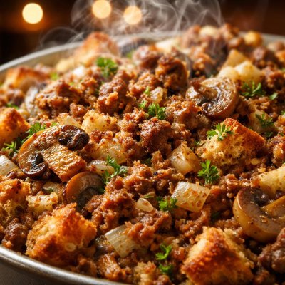 Image of Mushroom Onion Sausage Stuffing