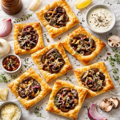 Image of Mushroom Onion Tartlets