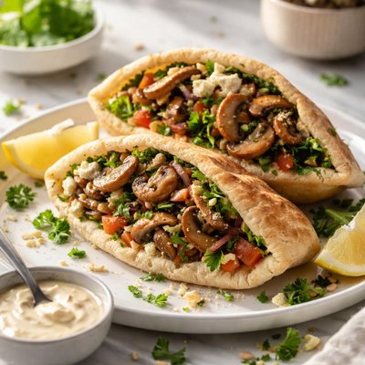 Image of Mushroom Pita Pockets