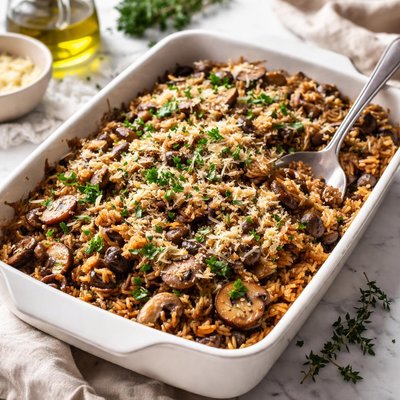 Image of Mushroom Rice Bake