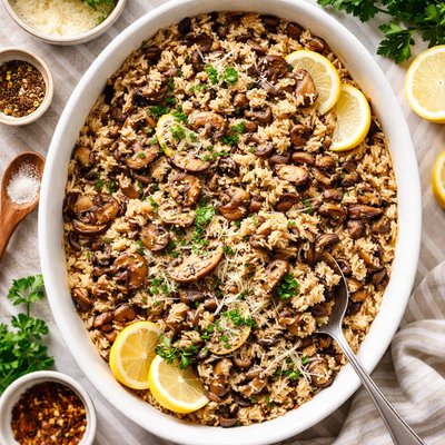 Image of Mushroom Rice Baked