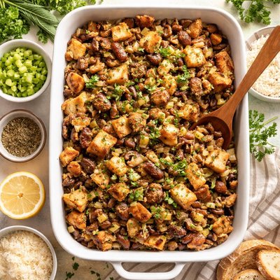 Image of Mushroom Sausage Stuffing
