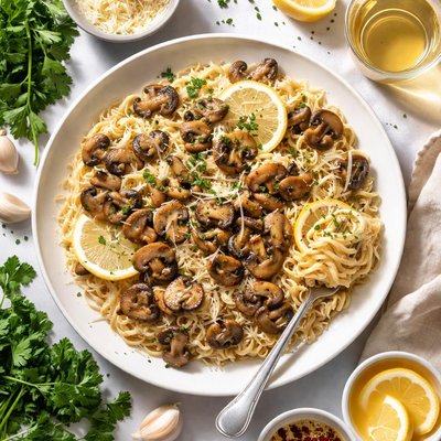 Image of Mushroom Scampi with Angel Hair Pasta