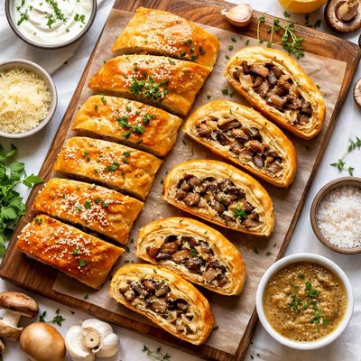 Image of Mushroom Strudel Appetizer