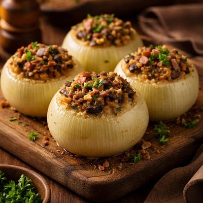 Image of Mushroom Stuffed Onions Midwest