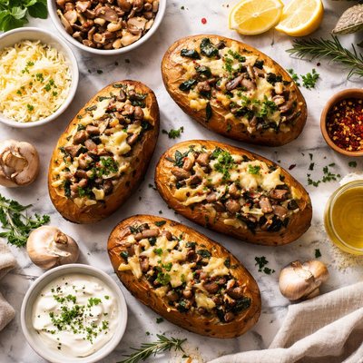 Image of Mushroom Stuffed Potato